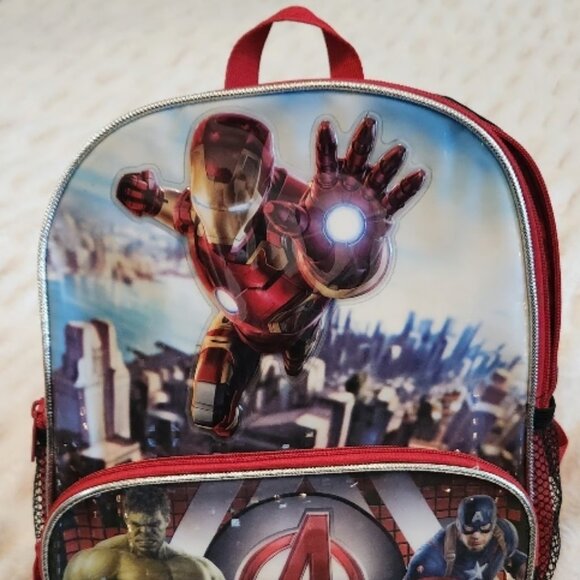 Marvel Avengers Kid's Red & Black Backpack - Picture 2 of 15